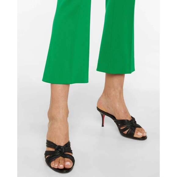 Christian Louboutin Multitaski 70 Black Strap Backless Mule Kitten Heel 36.5 - Picture 5 of 12